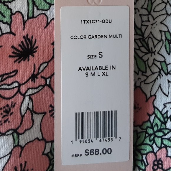 New BCBGeneration Short Sleeve Cropped T-shirt | Floral Garden Small - Picture 12 of 15